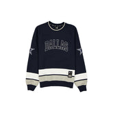 Dallas Cowboys Man-to-Man Navy Crewneck