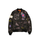 Alpha Industries x Chicago Cubs Black Camo MA-1 Bomber Jacket