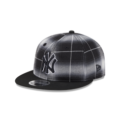 New York Yankees Black and White Plaid Retro Crown 9FIFTY Snapback Hat