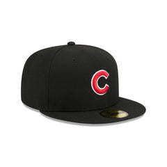 Chicago Cubs Black Basic 59FIFTY Fitted Hat