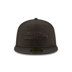 Seattle Seahawks Black On Black 59FIFTY Fitted Hat